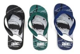 48 Pairs Kids Shark Attack Flip Flop - Boys Flip Flops & Sandals