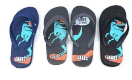 48 Pairs Kids T-Rex Flip Flop - Boys Flip Flops & Sandals