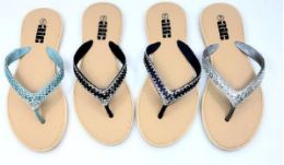 36 Pairs Women's Diamond Thong Sandal - Women's Flip Flops