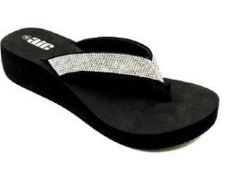 18 Pairs Studded Thong Black Eva Sandals - Women's Sandals