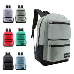 24 of 19 Inch Deluxe Wholesale Backpack In 6 Assorted Colors