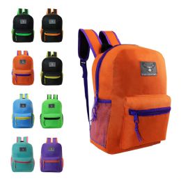 24 of 15 Inch Wholesale Bulk Backpacks In 8 Assorted Colors