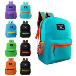 24 Wholesale 16" Reflective Wholesale Backpack In 8 Colors