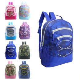24 Pieces 1 Inch Bungee Backpack In 8 Prints - Backpacks 16"