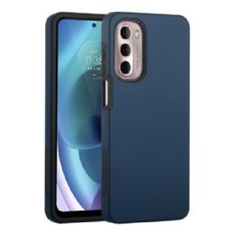 12 Wholesale Glossy Dual Layer Armor Defender Hybrid Protective Case Cover In Blue