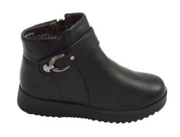 12 Bulk Ankle Snow Boots For Women Comfortable Color Black Size 5-10