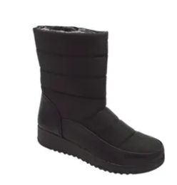 12 Bulk Snow Boots For Women Comfortable Winter Boots Color Black Size 7-11