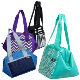 48 Pieces Wholesale Polar Pack Triangle Frame Lunch Box In 4 Assorted Prints - Lunch Bags & Accessories
