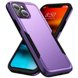 12 Wholesale Heavy Duty Strong Armor Hybrid Trailblazer Case Cover For Apple Iphone 13 Pro In Purple
