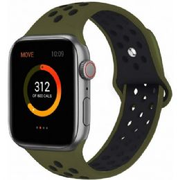 12 Wholesale Breathable Sport Strap Wristband Replacement For Apple Watch In Dark Green