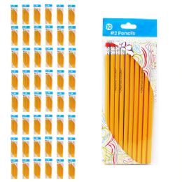 96 Wholesale 10 Pack Of Unsharpened No.2 Pencils
