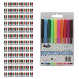 96 Wholesale 10 Pack Of Washable Markers