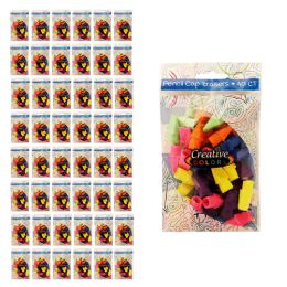 96 Packs 40 Pack Of Colored Pencil Cap Erasers - Erasers