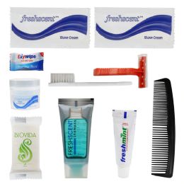 10 Piece Deluxe Wholesale Hygiene Kits - Bulk Toiletry Case of 48