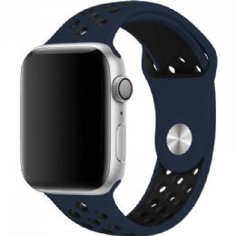 12 Wholesale Breathable Sport Strap Wristband Replacement For Apple Watch In Blue Black