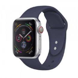 12 Wholesale Pro Soft Silicone Sport Strap Wristband Replacement For Apple Watch Series In Navy Blue