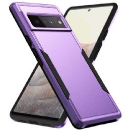 12 Pieces Heavy Duty Strong Armor Hybrid Trailblazer Case Cover For Google Pixel 6 Pro In Purple - Cell Phone Accessories