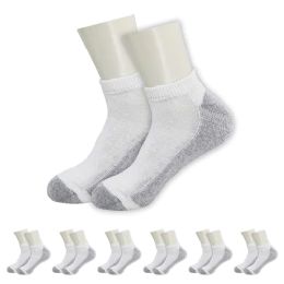 120 Bulk Men's Low Cut Wholesale Sock, Size 10-13 In White