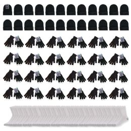 24 of 24 Set Wholesale Bundle For Personal Use, Homeless, Charity, And Travel - Bulk Case Of 24 Beanies, 24 Pairs Of Gloves, 24 Pairs Of Socks