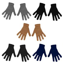 96 Wholesale Unisex Winter Wholesale Gloves In 5 Assorted Colors