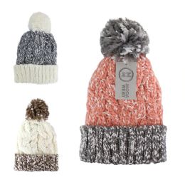 48 Pieces Women's Knitted Wholesale Beanies - Winter Beanie Hats
