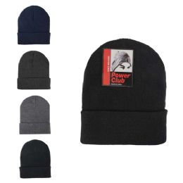 48 Pieces Unisex Wholesale Unisex Beanie In Black - Winter Beanie Hats