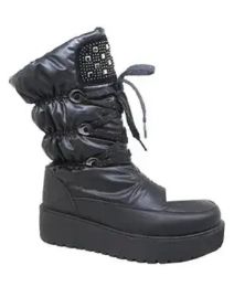 12 Wholesale Snow Boots For Women With Platforms, Comfortable Winter Boots Color Black Size 6-10