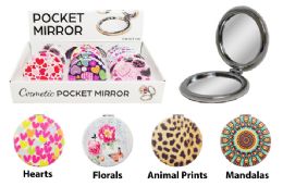 48 Wholesale Cosmetic Pocket Mirror (assorted)