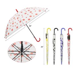48 Pieces 28 Inch Pok Dot Umbrella - Umbrellas & Rain Gear