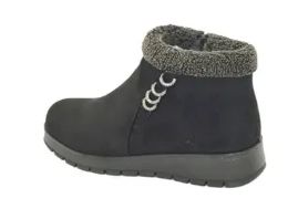 12 Wholesale Women's Comfortable Ankle Boots Color Black Size 5-10