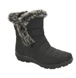 12 Bulk Women Comfortable Winter Boots With Fur Lining Color Black Size 5-10