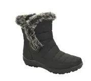 12 Bulk Women Comfortable Winter Boots With Fur Lining Color Black Size 7-11
