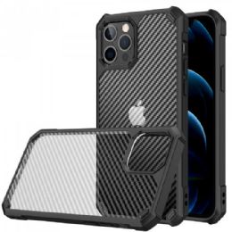 12 Wholesale Super Armor Translucent Carbon Fiber Design Hybrid Case In Black