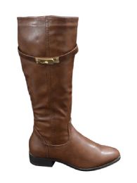 12 Wholesale Women's Comfortable High Boots Color Brown Size 5-10