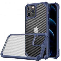 12 Pieces Super Armor Translucent Carbon Fiber Design Hybrid Case In Navy Blue - Cell Phone & Tablet Cases