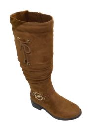 12 Bulk Women's Comfortable High Boots Lightweight Color Brown Size 6-10