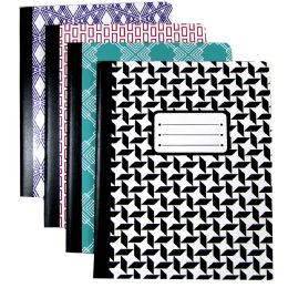 48 Wholesale Designer Composition Notebooks, 100 Sheets. Assorted Designs