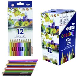 144 Packs Colored Pencils - 12 Count, Pre Sharpened - Pencils
