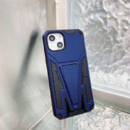 12 Wholesale Military Grade Armor Protection Shockproof Hard Kickstand Case For Apple Iphone In Navy Blue