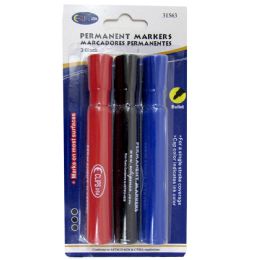 36 Packs Permanent Markers, Bullet Tip. 3pk. - Markers
