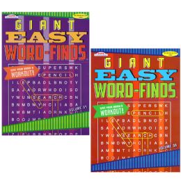 48 Bulk Giant Easy Word Find Book - 98 Pages