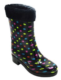 12 Pieces Womens Rain Boots Specially Designed Lightweight Color Black Size 5-10 - Women's Boots