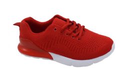 12 Wholesale Womens Sport Running Shoes Casual Athletic Tennis Sneakers In Red Size Assorted