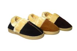 24 Wholesale Woman Faux Fur Fuzzy Comfy Soft Plush Indoor Outdoor Slipper Assorted Color And Size 5-10