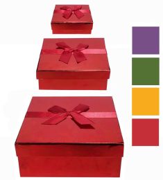 48 Wholesale Deluxe Solid Colors Gift Boxes