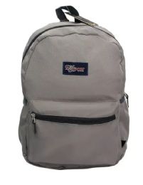 24 Wholesale 16 Inch Grey Backpack
