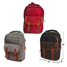 24 Wholesale 18 Inch Backpack Assorted Colors