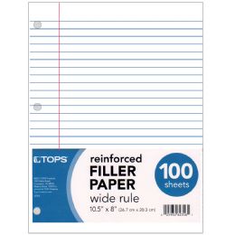 24 Wholesale Wide Ruled Filler Paper - 150 Sheets