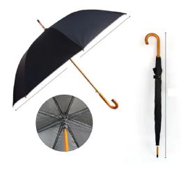 48 Pieces 40" Black Umbrella - Umbrellas & Rain Gear
