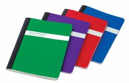 12 Bulk Poly Composition Notebook Wireless 100 Sheets Assorted